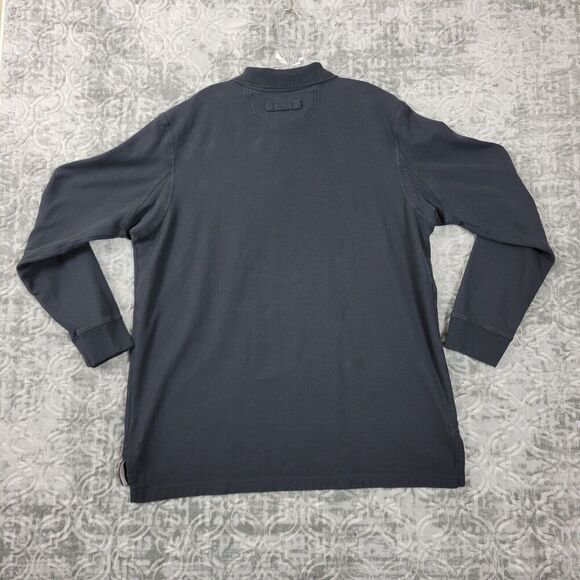 Duluth Trading No Polo Shirt Mens L Large Black Long Sleeve Relaxed Fit Workwear - Picture 5 of 8